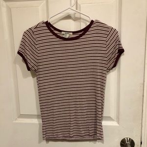 Forever 21 red and white stripe tshirt